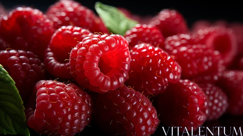 AI ART Captivating Close-Up of Raspberries: A Classic Still-Life