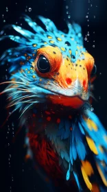 Colorful Feathered Crocodile - A Unique Artistic Rendering