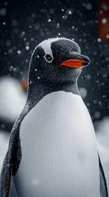 Penguin Close-Up in Winter
