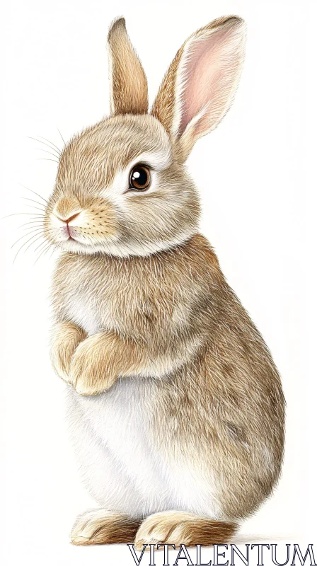 Charming Bunny Illustration AI Image