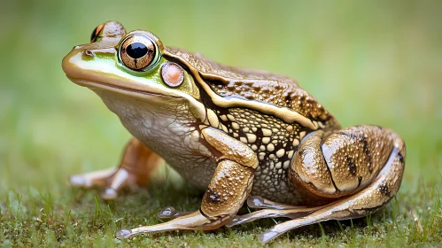 Frog Resting in Nature