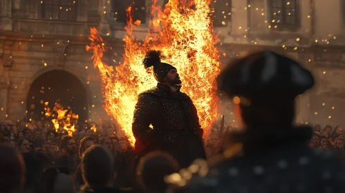 Historic Execution in Medieval Fire