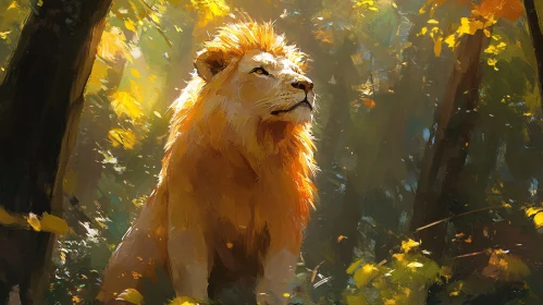 Regal Lion in Dappled Light