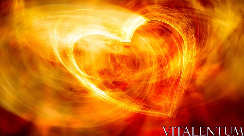 Abstract Heart of Light AI Image