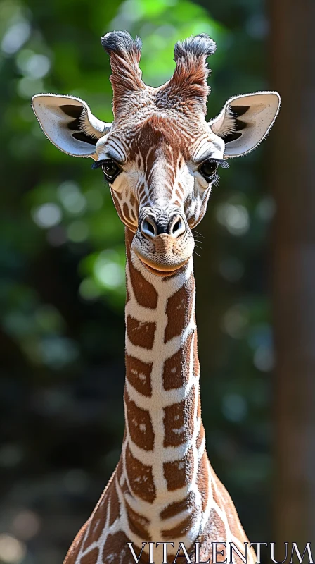 Giraffe Portrait AI Image