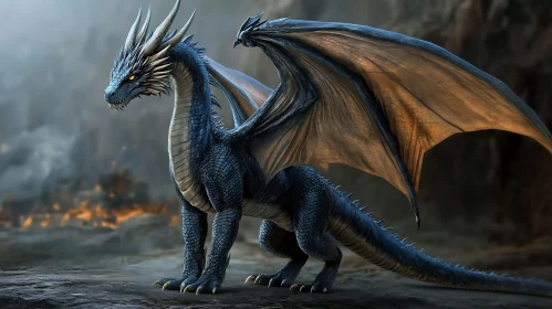 Blue Scaled Dragon Image