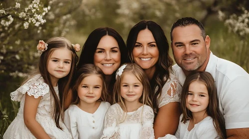 Charming Family Portrait with Daughters