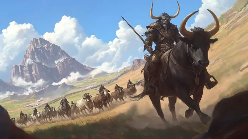 Minotaur Warrior Leading Army