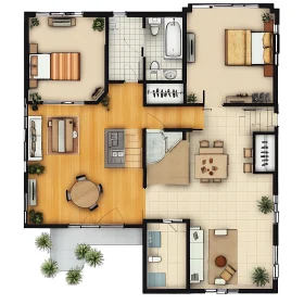 Architectural Blueprint of Home Layout