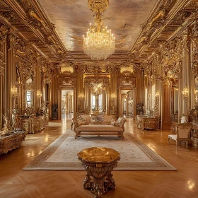 Opulent Room with Magnificent Chandelier