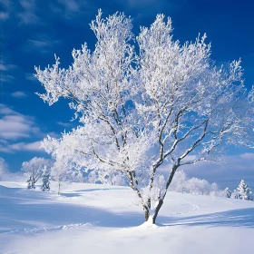 Peaceful Frosty Tree in a Winter Wonderland