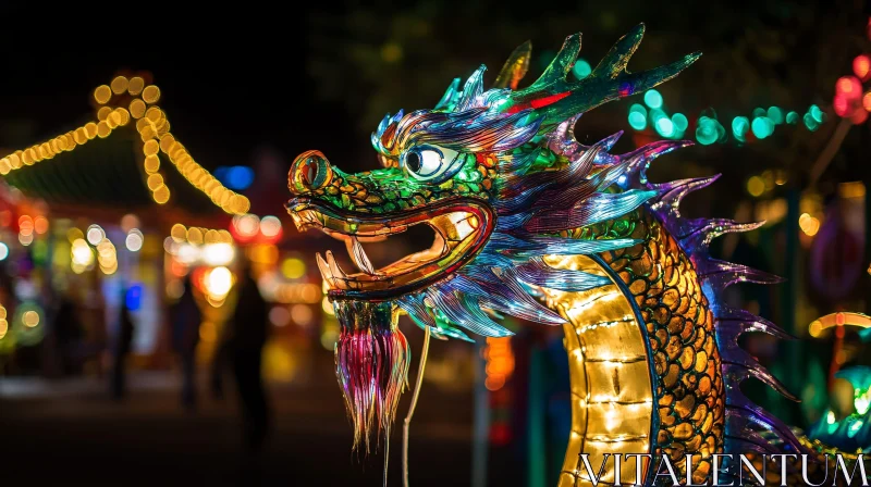 AI ART Glowing Dragon Decoration