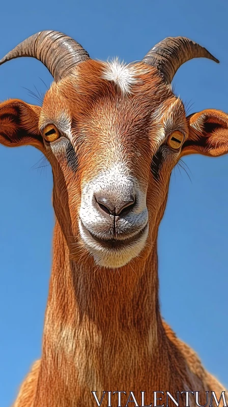 Majestic Goat Face AI Image