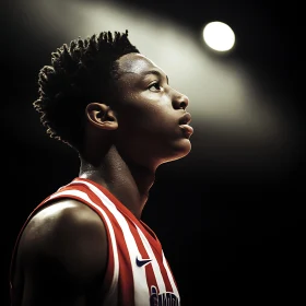 Man in Striped Jersey