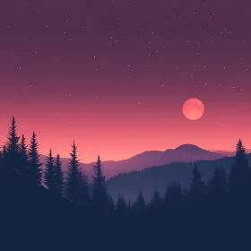 Peaceful Night Landscape