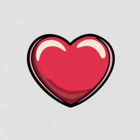 Stylized Red Heart Graphic Design