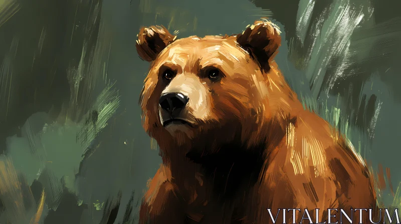 AI ART Bear Painting in Forest