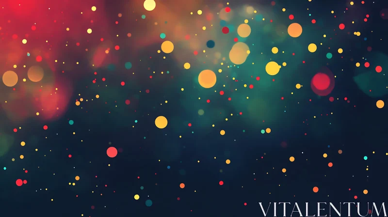 AI ART Colorful Bokeh Circles on Dark Canvas