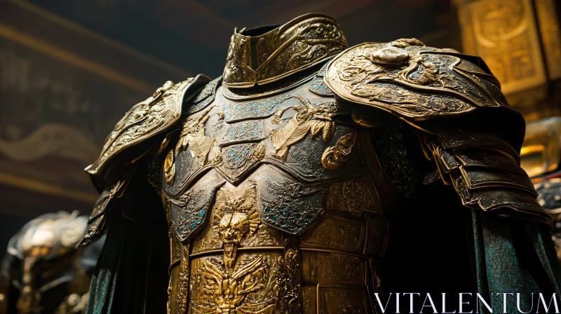 Detailed Golden Warrior Armor AI Image