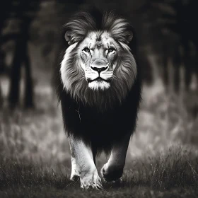 Lion in Monochrome