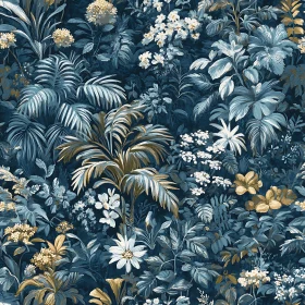 Intricate Floral Foliage Illustration