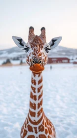 Giraffe in Snow