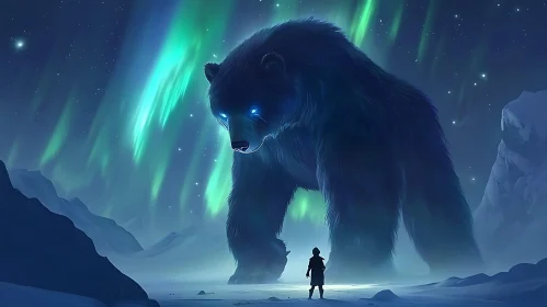 Giant Bear and Aurora