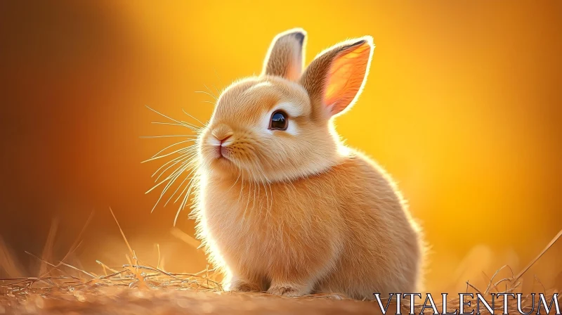 AI ART Tender Young Bunny in Sunlight