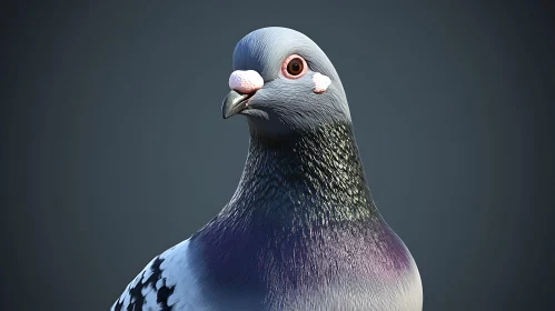 Close-Up of a Pigeon - Avian Beauty