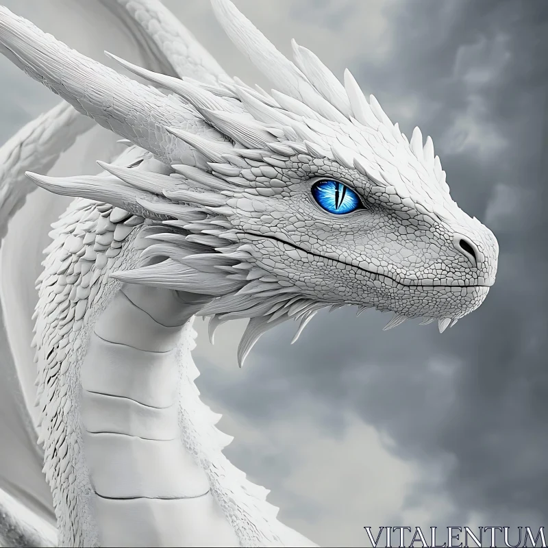 AI ART Icy Dragon Portrait