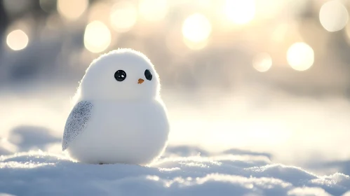 Snowy Bird Portrait