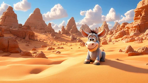 Cartoon Adventure in the Desert