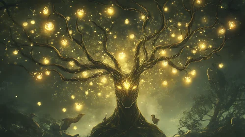 Enchanted Glowing Tree