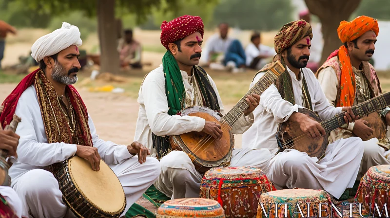 Traditional Folk Music Ensemble Performance AI Image