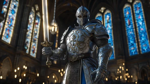 Medieval Knight in Shining Armor