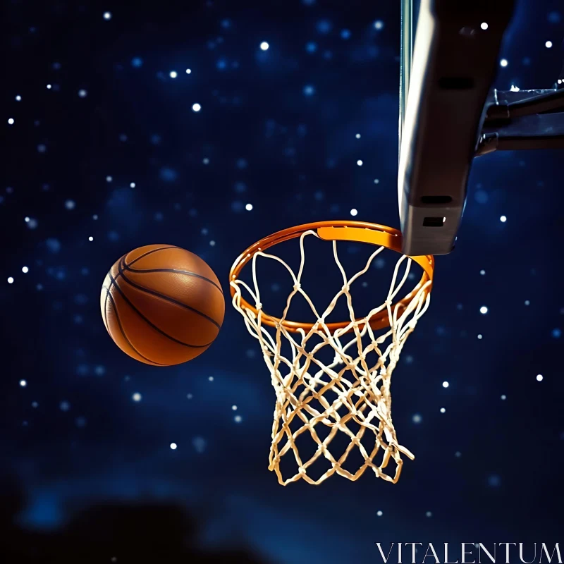 Hoops under the Stars AI Image