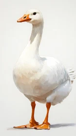 Elegant White Goose Portrait