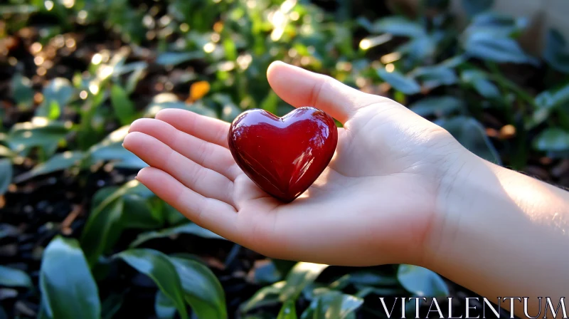 Heart Resting on Palm AI Image