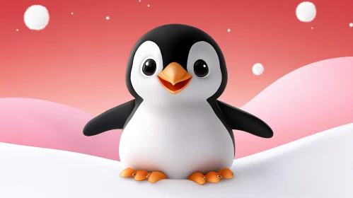 Charming Cartoon Penguin Image