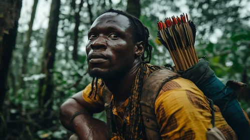 Man with Arrows in the Woods