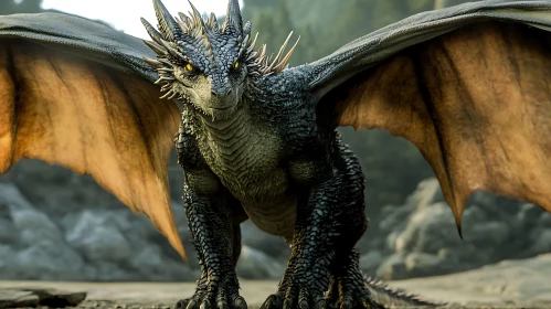 Fantasy Dragon in Natural Habitat