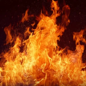 Energetic Dancing Flames and Sparks