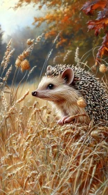 Golden Autumn Hedgehog