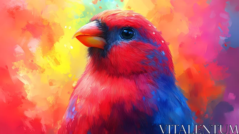 Vivid Bird Painting AI Image