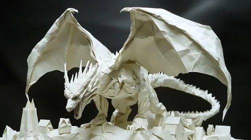 Paper Dragon Sculpture