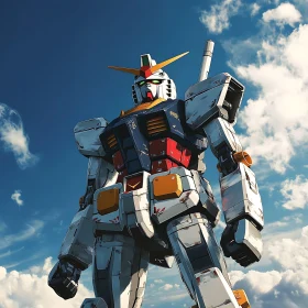 Giant Robot Under Blue Sky