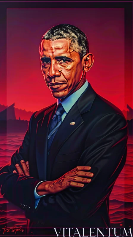 AI ART Stylized Barack Obama Portrait