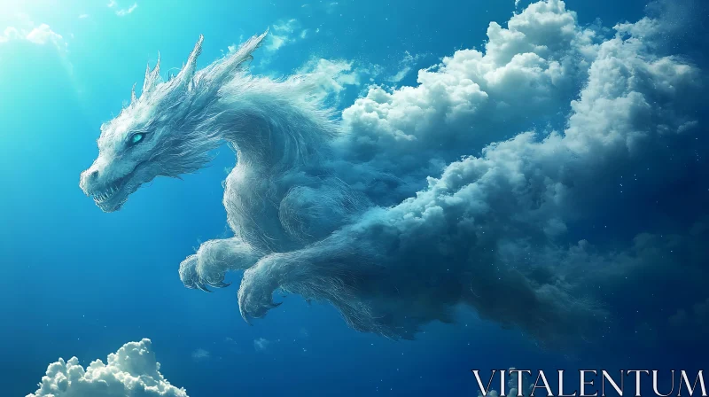 AI ART Celestial Dragon in the Sky