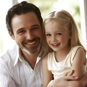 Joyful Father and Daughter Moment