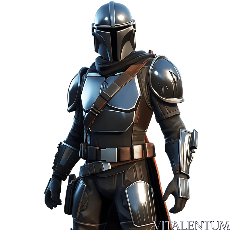 Armored Mandalorian Character AI Image